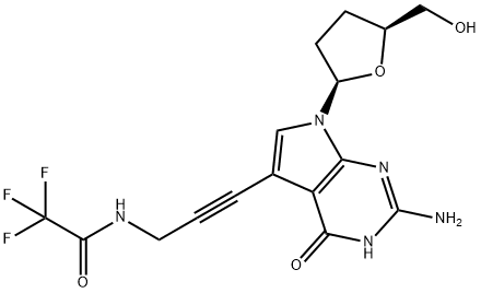 7-TFA-AP-7-DEAZA-双脱氧鸟苷 结构式