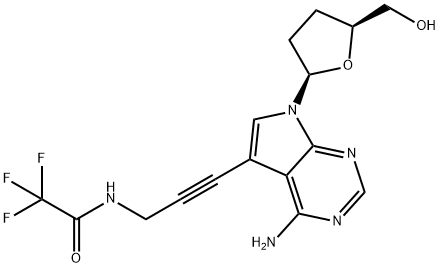 7-TFA-AP-7-DEAZA-双脱氧腺苷 结构式