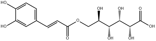6-O-反式咖啡酰葡萄糖酸 结构式