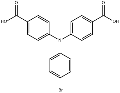 4-[4-溴(4-羧基苯基)苯胺基]苯甲酸 结构式