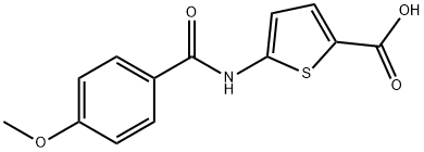 5-(4-甲氧基苯甲酰氨基)噻吩-2-羧酸 结构式