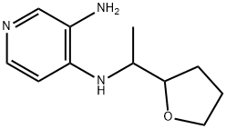 4-N-[1-(四氢呋喃-2-基)乙基]吡啶-3,4-二胺 结构式