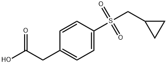 2-(4-环丙基甲磺酰基苯基)乙酸 结构式