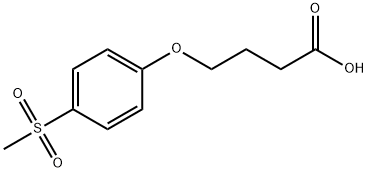 4-(4-甲磺酰基苯氧基)丁酸 结构式