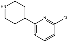 4-Chloro-2-(4-piperidin-4-yl)pyrimidine 结构式