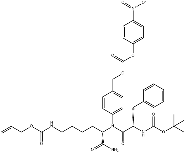 Boc-Phe-(Alloc)Lys-PAB-PNP 结构式