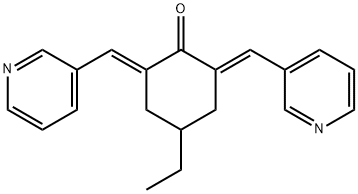 4-乙基-2,6-双(吡啶-3-基亚甲基)环己酮 结构式