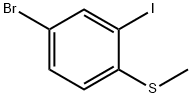 Benzene, 4-bromo-2-iodo-1-(methylthio)- 结构式