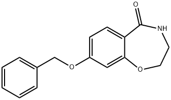 1,4-Benzoxazepin-5(2H)-one, 3,4-dihydro-8-(phenylmethoxy)- 结构式