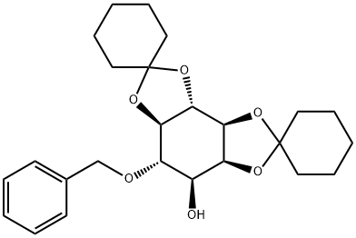 4-O-苄基-1,2:3,4-二-O-环亚己基-D-肌醇 结构式