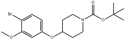 tert-Butyl 4-(4-bromo-3-methoxyphenoxy)piperidine-1-carboxylate 结构式