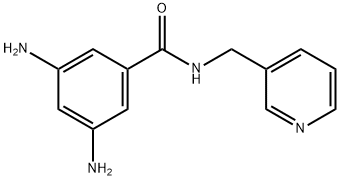 3,5-diamino-N-(pyridin-3-ylmethyl)benzamide 结构式