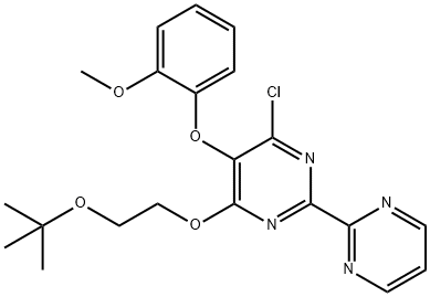 4-Chloro-6-[2-(1,1-dimethylethoxy)ethoxy]-5-(2-methoxyphenoxy)-2,2''-bipyrimidine 结构式