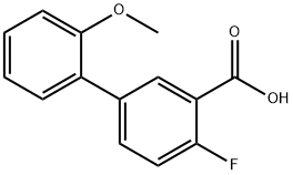 2-氟-5-(2-甲氧基苯基)苯甲酸 结构式