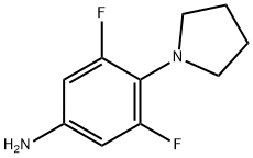 3,5-二氟-4-(吡咯烷-1-基)苯胺 结构式