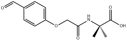 2-(2-(4-甲酰基苯氧基)乙酰氨基)-2-甲基丙酸 结构式