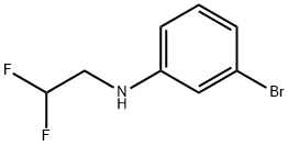 3-溴-N-(2,2-二氟乙基)苯胺 结构式