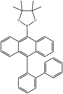 10-(2-联苯基)-9-蒽硼酸频哪醇酯 结构式