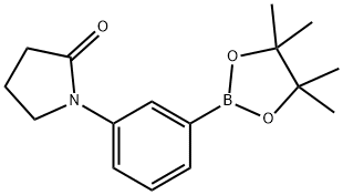 1-(3-(4,4,5,5-四甲基-1,3,2-二氧硼戊环-2-基)苯基)吡咯烷-2-酮 结构式