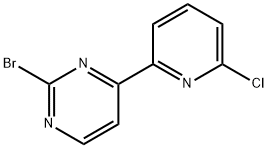 Pyrimidine, 2-bromo-4-(6-chloro-2-pyridinyl)- 结构式