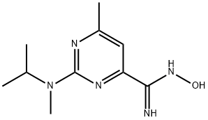 4-Pyrimidinecarboximidamide, N-hydroxy-6-methyl-2-[methyl(1-methylethyl)amino]- 结构式