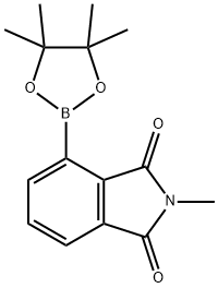 2-甲基-4-(4,4,5,5-四甲基-1,3,2-二氧杂硼烷-2-基)异二氢吲哚-1,3-二酮 结构式