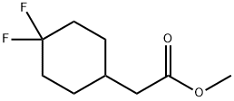 Cyclohexaneacetic acid, 4,4-difluoro-, methyl ester 结构式