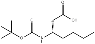 HEPTANOIC ACID, 3-[[(1,1-DIMETHYLETHOXY)CARBONYL]AMINO]-, (3S)- 结构式