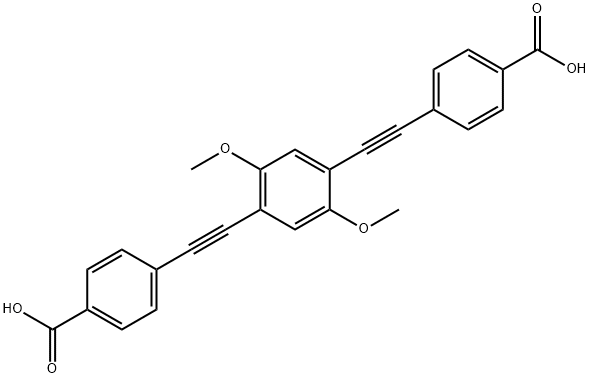 4,4’-[(2,5-dimethoxy-1,4-phenylene)di-2,1-ethynediyl]bis-Benzoicacid 结构式