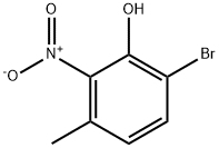6-溴-3-甲基-2-硝基苯酚 结构式