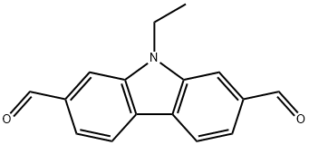9-乙基-9H-咔唑-2,7-二甲醛 结构式