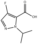 4-氟-1-异丙基-1H-吡唑-5-羧酸 结构式