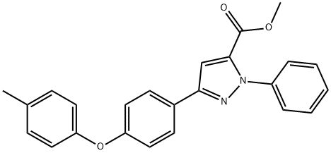 JR-2977, Methyl 3-(4-(p-tolyloxy)phenyl)-1-phenyl-1H-pyrazole-5-carboxylate, 97% 结构式
