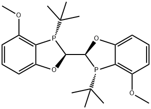 [(2S,2'S,3S,3'S)-3,3'-二叔丁基-2,2',3,3'-四氢-4,4'-二甲氧基-2,2'-双-1,3-苯并氧磷杂环戊二烯] 结构式