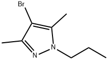 4-溴-3,5-二甲基-1-丙基-1H-吡唑 结构式