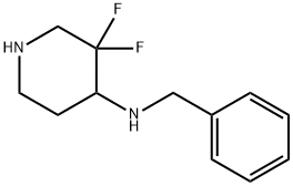 4-Piperidinamine, 3,3-difluoro-N-(phenylmethyl)- 结构式