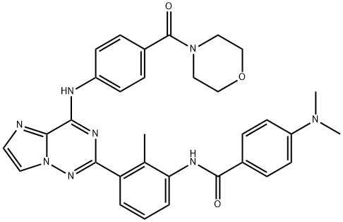 BenzaMide, 4-(diMethylaMino)-N-[2-Methyl-3-[4-[[4-(4-Morpholinylcarbonyl)phenyl]aMino]iMidazo[2,1-f][1,2,4]triazin-2-yl]phenyl]-