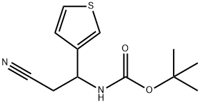Carbamic acid, N-[2-cyano-1-(3-thienyl)ethyl]-, 1,1-dimethylethyl ester 结构式