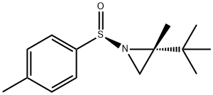 Aziridine, 2-(1,1-dimethylethyl)-2-methyl-1-[(R)-(4-methylphenyl)sulfinyl]-, (2R)- 结构式