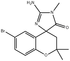 2′-amino-6-bromo-1′,2,2-trimethylspiro[chroman-4,4′-imidazol]-5′(1′H)-one 结构式