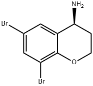 (S)-6,8-二溴色满-4-胺 结构式