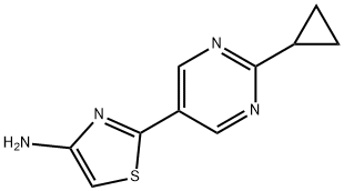 4-Amino-2-(2-cyclopropylpyrimidyl-5-yl)thiazole 结构式