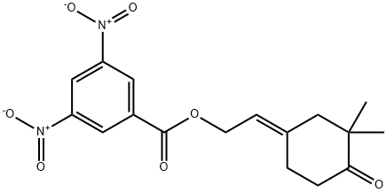 Cyclohexanone, 4-[2-[(3,5-dinitrobenzoyl)oxy]ethylidene]-2,2-dimethyl-, (E)- (9CI) 结构式