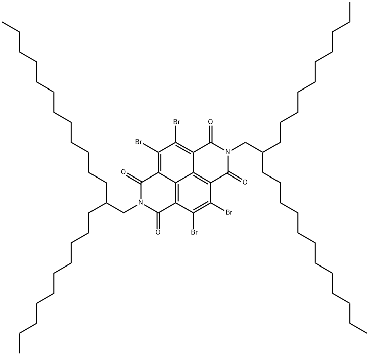 Benzo[lmn][3,8]phenanthroline-1,3,6,8(2H,7H)-tetrone, 4,5,9,10-tetrabromo-2,7-bis(2-decyltetradecyl)- 结构式