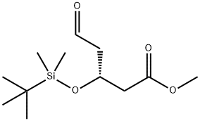 Pentanoic acid, 3-[[(1,1-dimethylethyl)dimethylsilyl]oxy]-5-oxo-, methyl ester, (3R)- 结构式