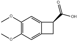 (S)-3,4-二甲氧基双环[4.2.0]辛-1,3,5-三烯-7-羧酸 结构式
