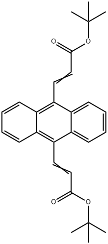 2-Propenoic acid, 3,3'-(9,10-anthracenediyl)bis-, 1,1'-bis(1,1-dimethylethyl) ester 结构式