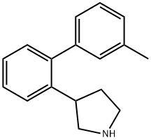 (±)-3-(3'-methyl-biphenyl-2-yl)-pyrrolidine 结构式