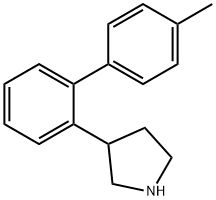 (±)-3-(4'-methyl-biphenyl-2-yl)-pyrrolidine 结构式