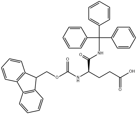 Pentanoic acid, 4-[[(9H-fluoren-9-ylmethoxy)carbonyl]amino]-5-oxo-5-[(triphenylmethyl)amino]-, (4R)- 结构式